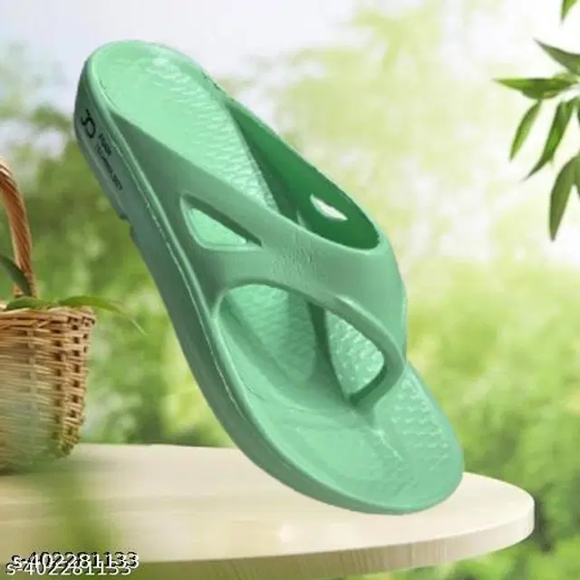 Flipflops for Women (Green, 5)
