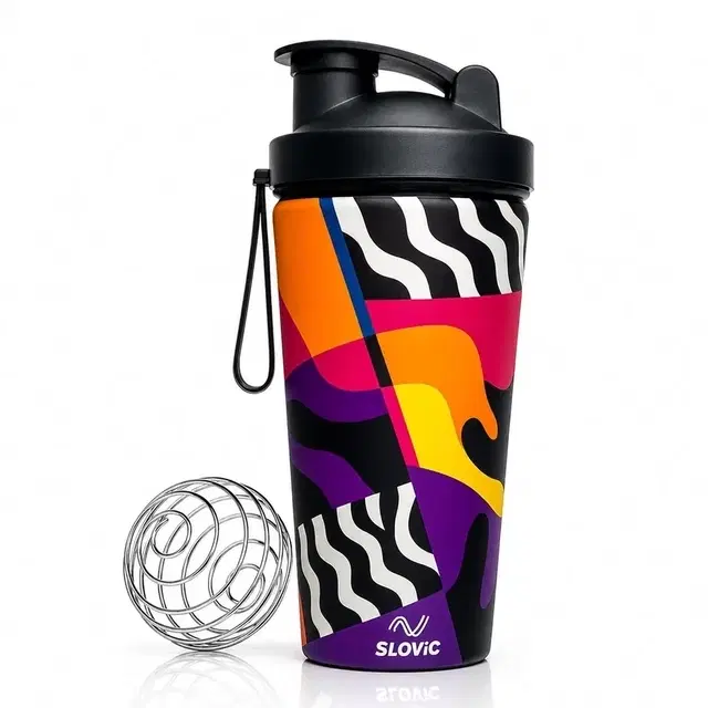 Slovic 4d Printed Steel Shaker Bottle With Box, 750 ml