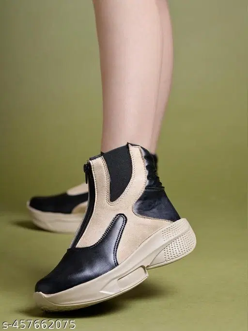 Colorblocked Multicolor Synthetic Womens Boots (IND-3)