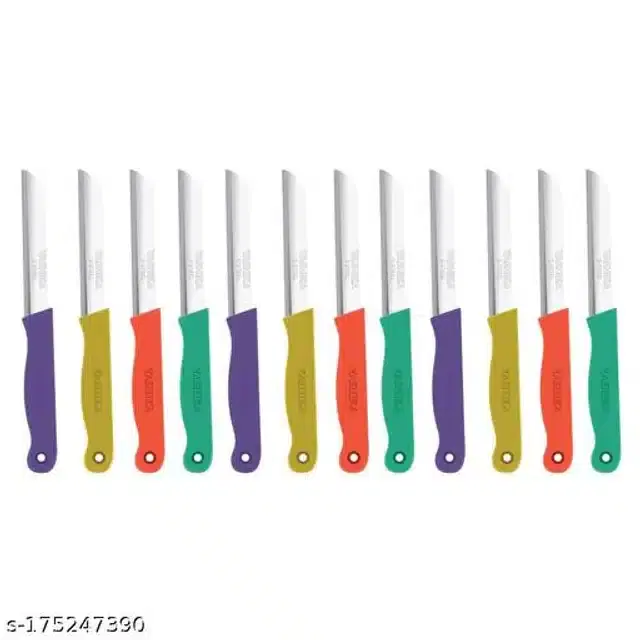 Stainless Steel Kitchen Knife, Multicolor, Pack of 12