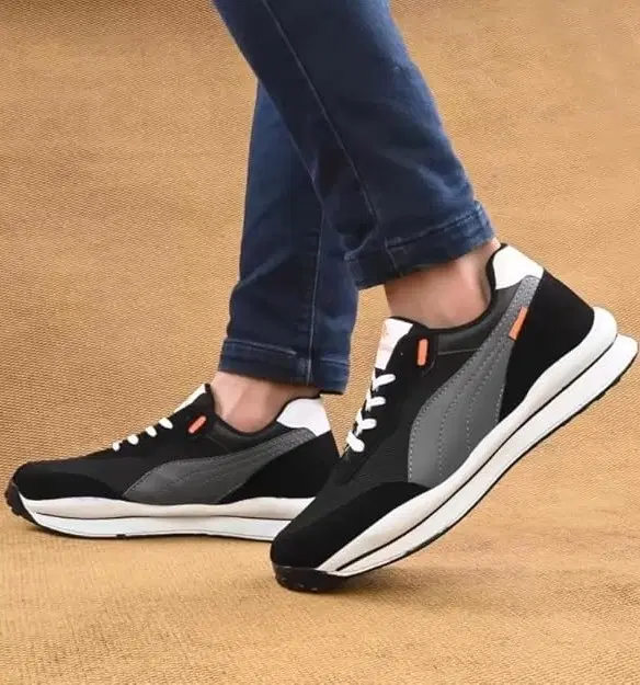 Casual Shoes for Men (Black & White, 6)