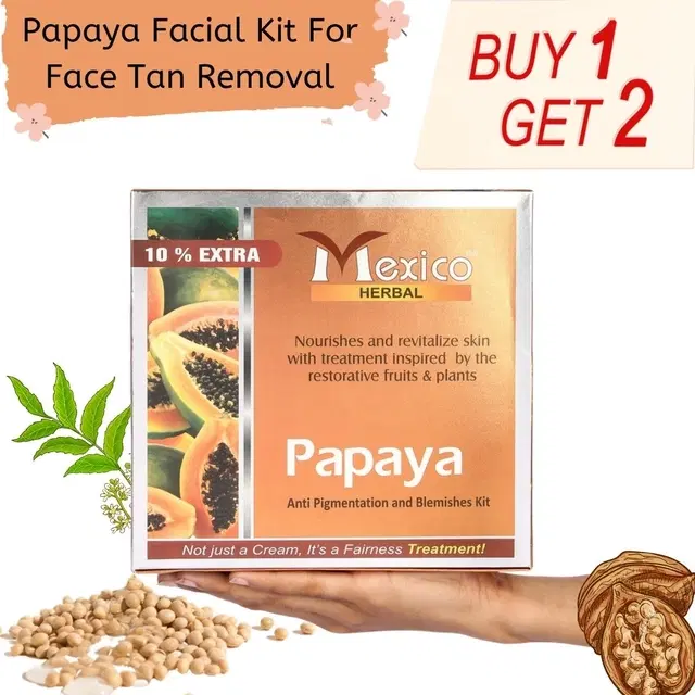 Maxico Herbal Payaya Facial Kit, Pack of 3
