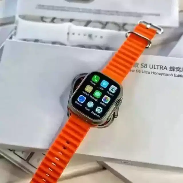 Silicone T800 Ultra Smartwatch for Men & Women, Orange