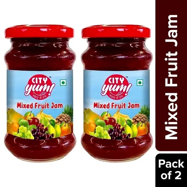 Cityyum Mix Fruit Jam 2X200 g (Pack of 2)