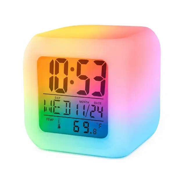 7 Color Changing LED Digital Alarm Clock