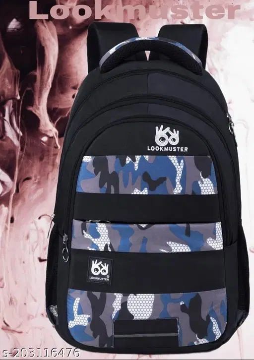 Nylon Backpack for Men & Women, Black