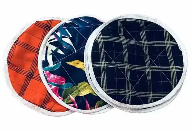 K Kudos Industries Cotton 2 Pieces Roti Cover/Chapati Cover/Roti Rumals (Multicolour) 1 Pc Top & 1 Pc Bottom