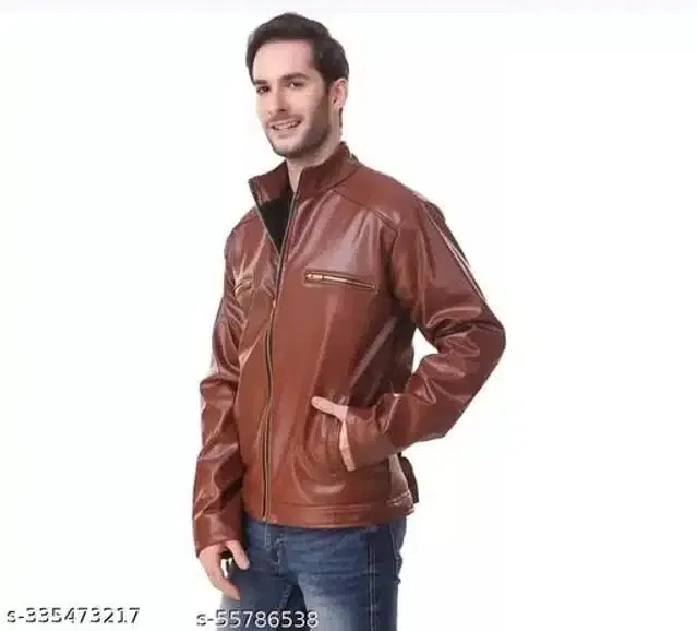 Full Sleeves Jacket for Men (Brown, S)