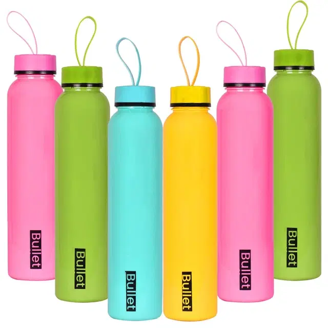 Plastic Fridge Water Bottles, Multicolor, 1000 ml, Pack of 6