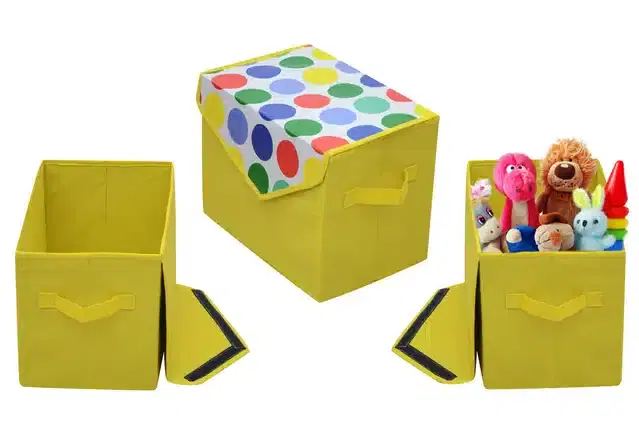 PVC Printed Toys Storage Box, Multicolor