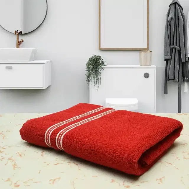Bath Towel, Red, 27"x54"