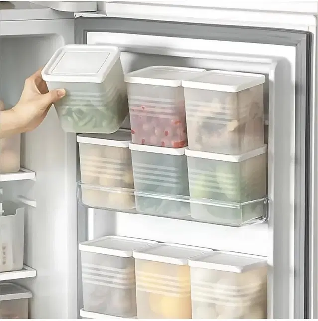 KS Freezer & Refrigerator Organizer Containers Kitchen Storage Container Set