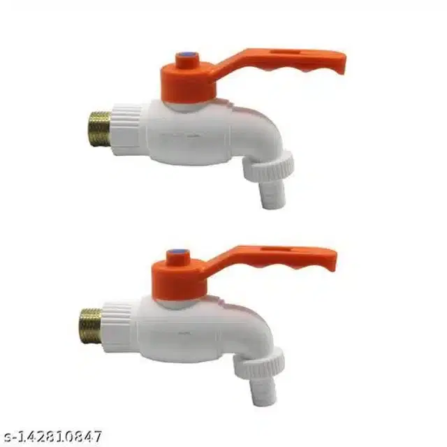 Bathroom Tap, White, Pack Of 2
