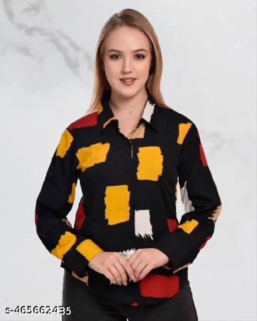 Printed Trousers for Women (Black, XS)