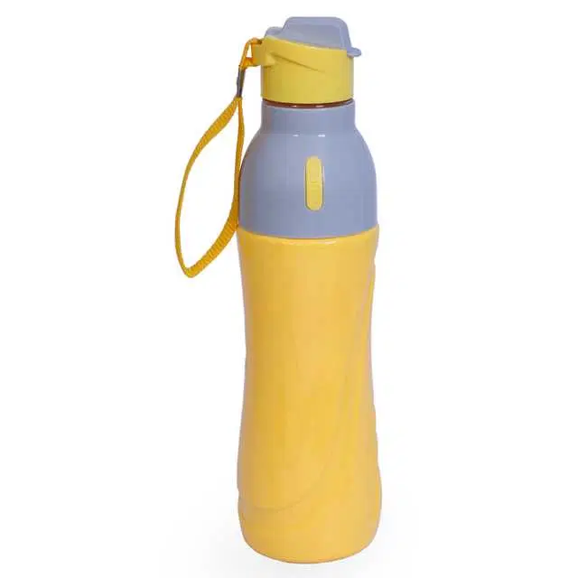 Insulated Plastic Sport Water Bottle, Yellow, 650 ml, J-134