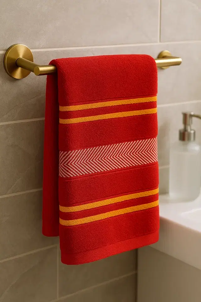 CottonBolls Terry Cotton Bath Towel 340gsm Red 70x140cm
