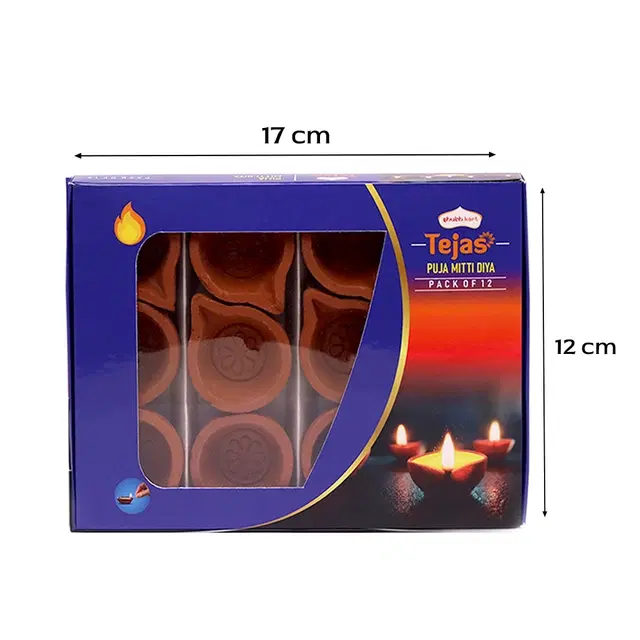 Tejas Mitti Diya - 12 Pc