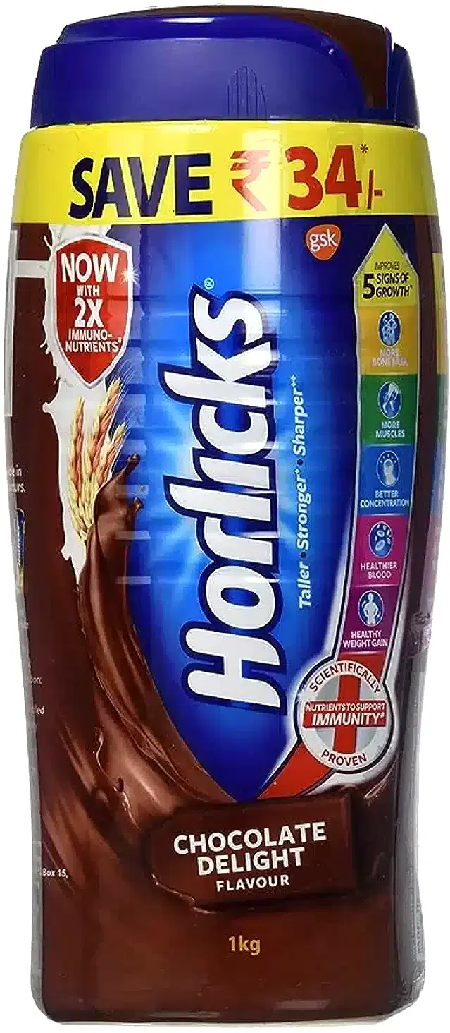 Horlicks Chocolate Delight Flavour 1 kg (Jar)