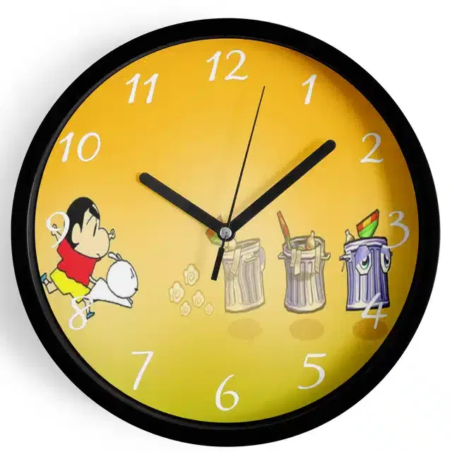 Shinchan Analog Wall Clock, Multicolor, 7 Inches