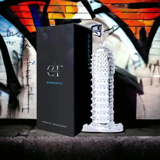 A R Silicone Crystal Dotted Condom for Men, Transparent