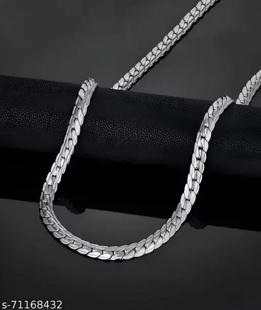 Alloy Silver Plated Chain for Men, Silver