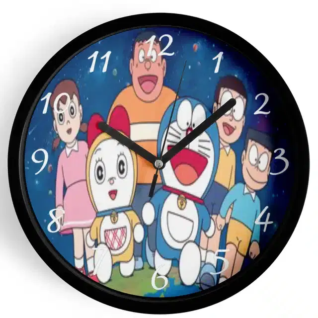 Doraemon Analog Wall Clock, Multicolor, 7 Inches