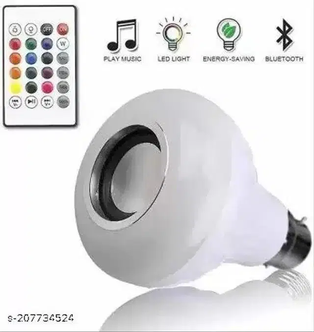 LED Disco Light Bulb with Remote Control, White