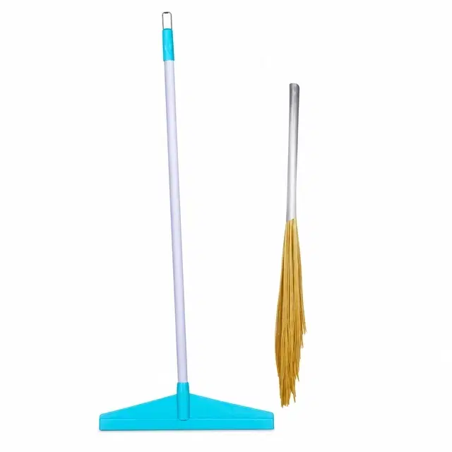 Shagun Plastic Gross Broom Jhado 1 Pc With Floor Wiper  - [12']