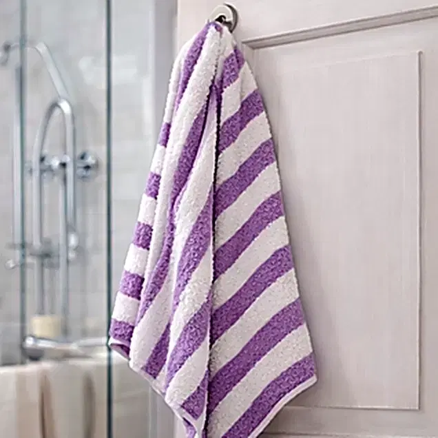 Microfiber Stripe Bath Towel Purple (70*140)