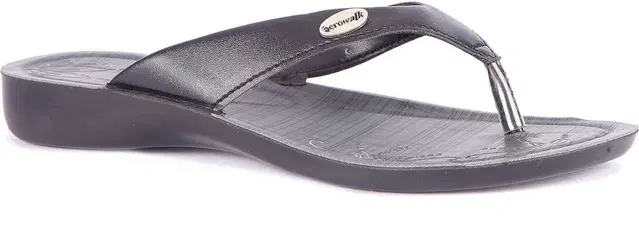 aerowalk Casual Flats for Women (Black, 2)