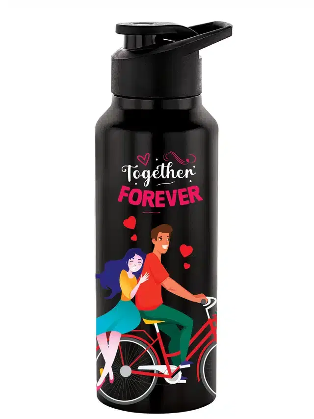 Stainless Steel Insulated Single Wall Water Bottle, Black, 750 ml