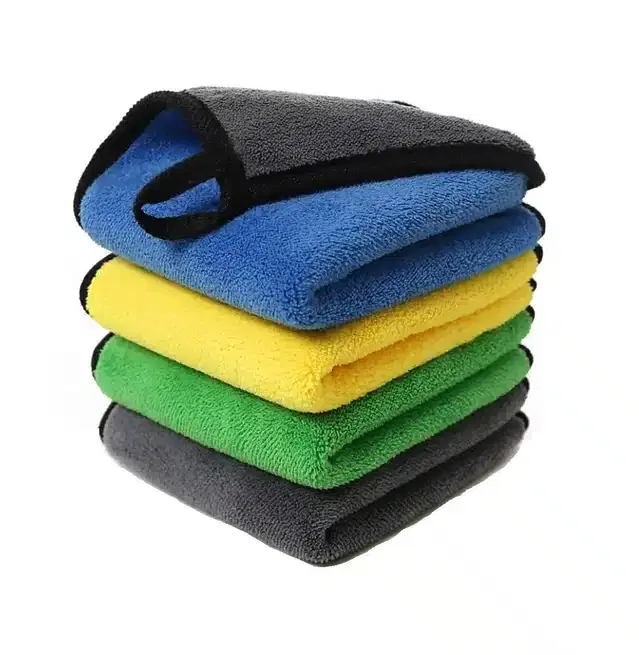 Cotton Blend Multipurpose Cleaning Towel, Multicolor, 40x30 cm, Pack of 4