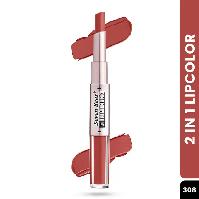 Seven Seas Lipstick for Women, Red Shade (4ml+3g)