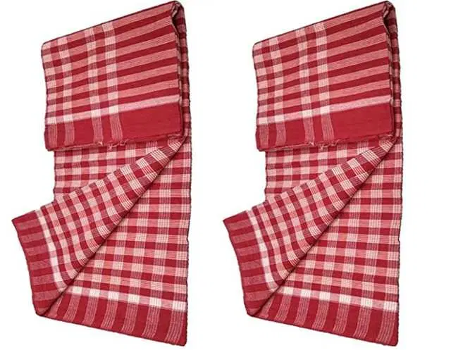 Soft Cotton Gamcha Bath Towel, 70X35 Inch, Pack Of 2, Mo-073