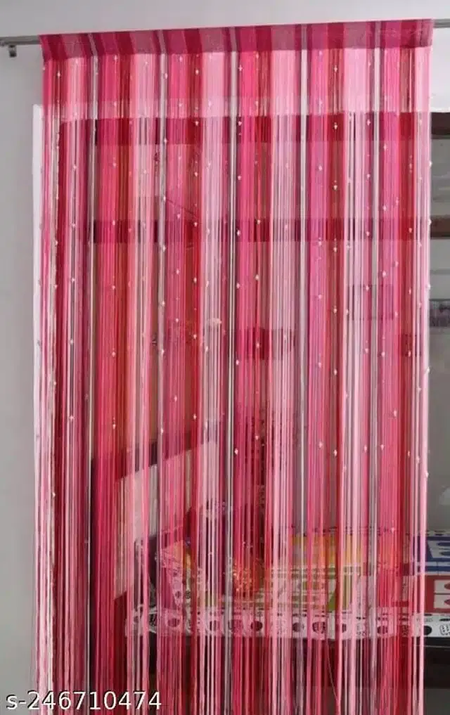 Curtains for Door, Pink, 5 Feet
