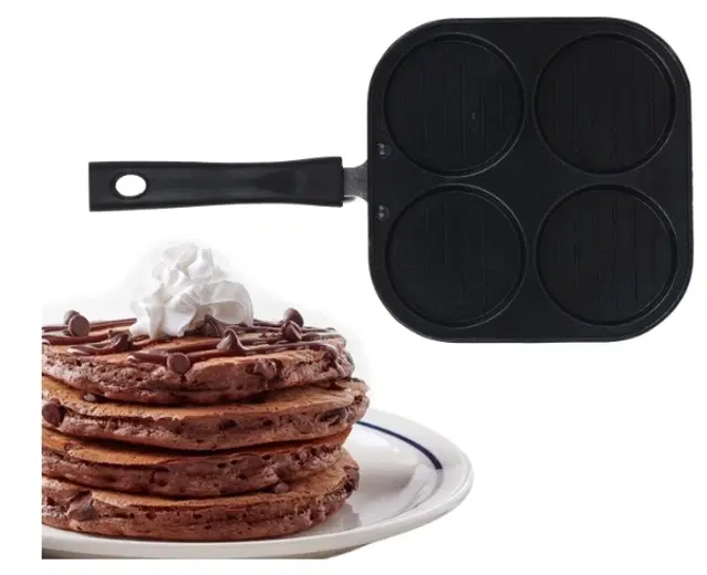 Aluminium 4 Section Appam Maker, Black