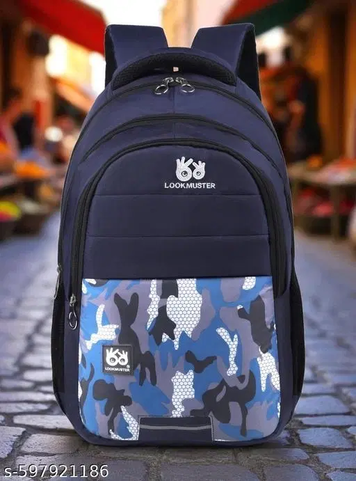 Polyester Backpack for Men & Women, Blue