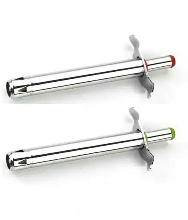 Stainless Steel Gas Lighters, Multicolor, Pack of 2