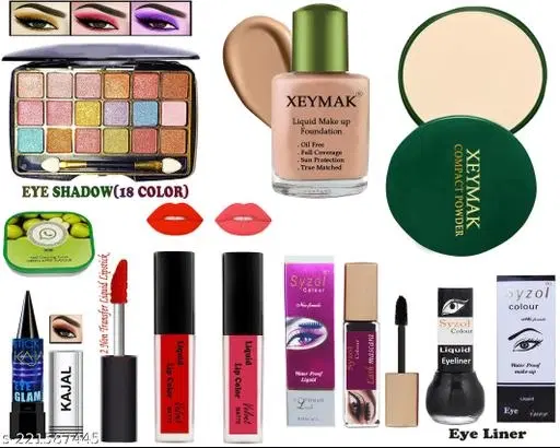 Face Makeup Combo, Multicolor, Set of 1