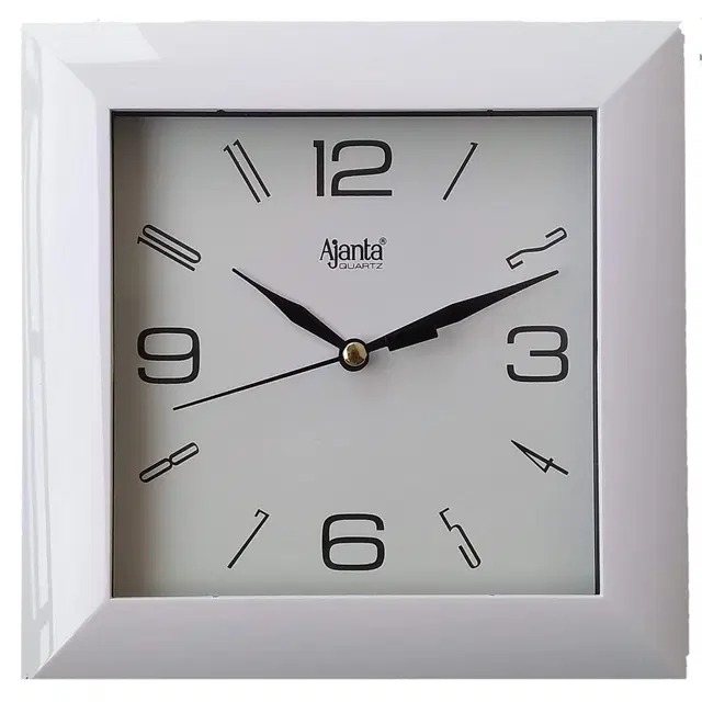 Ajanta Analog Wall Clock, Silver
