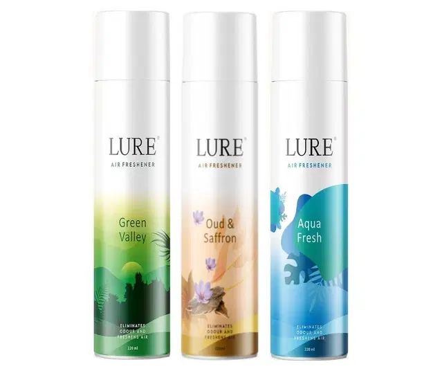 Combo of Green Valley with Aqua Fresh & Oud & Saffron Air Freshener, 220 ml, Pack of 3