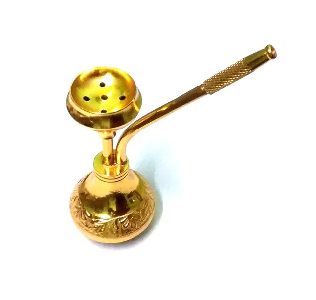 Metal Small Pipe Hookah, Gold