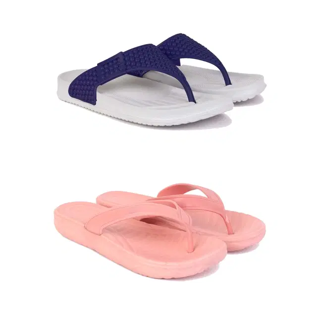 Slippers for Women, Pack of 2 (Multicolor, 7)