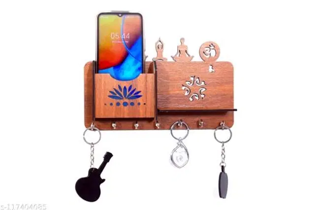 Wooden Key Holder, Brown