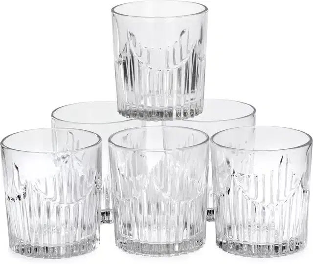 Liquor cum Cocktail Glasses, Transparent, 200 ml, Pack of 6
