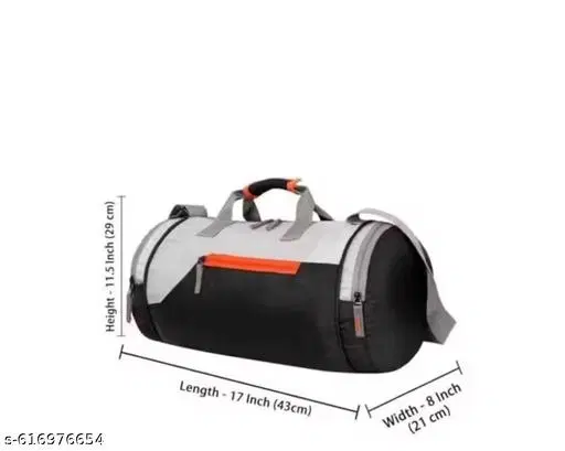 PRAYER POLYESTER GYM BAG/UNISEX GYM BAGS/ADJUSTABLE SHOULDER BAG FOR MEN/DUFFLE GYM BAGS FOR MEN/CARRY GYM ACCESSORIES/FITNESS BAG/SPORTS &TRAVEL BAG/GYM KIT BAG WITH SEPARATE SHOES POCKET (black)