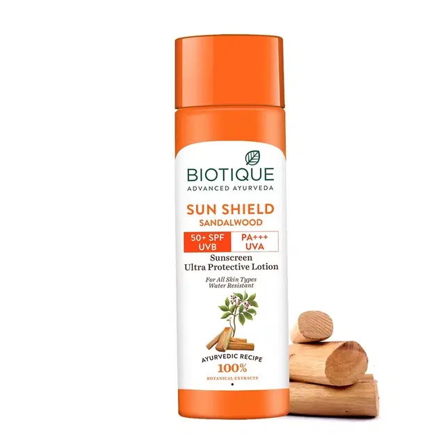 Biotique Sun Shield Sandalwood 50+SPF Sunscreen Lotion 120 ml