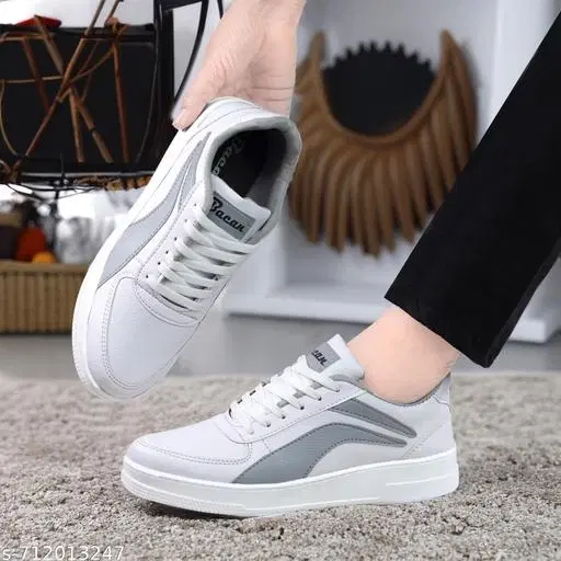 Casual Sneakers for Men (White, IND-6)
