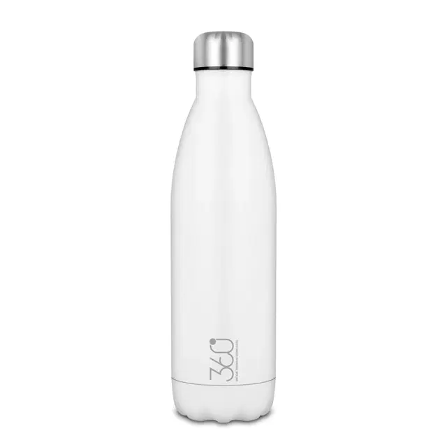 Raintech Stainless Steel Double Wall Insulated Flask, White (1000 ml)