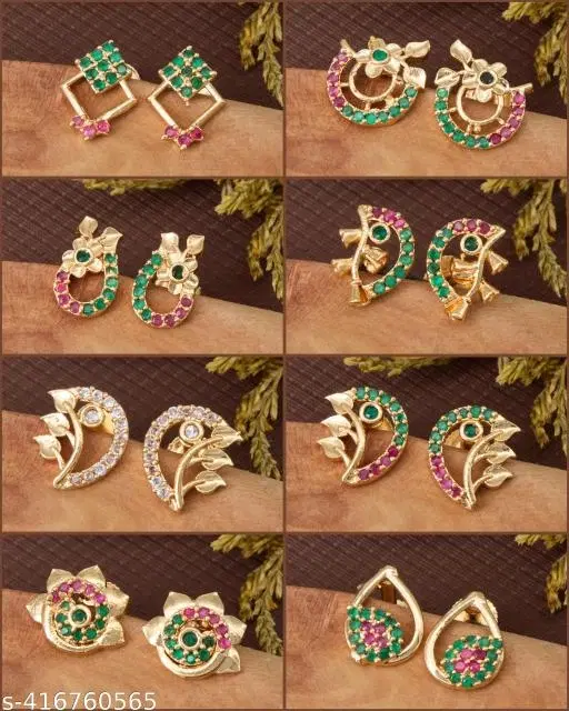 Latest Design Earrings/Studs/Bali Combo For Women'S/Girls